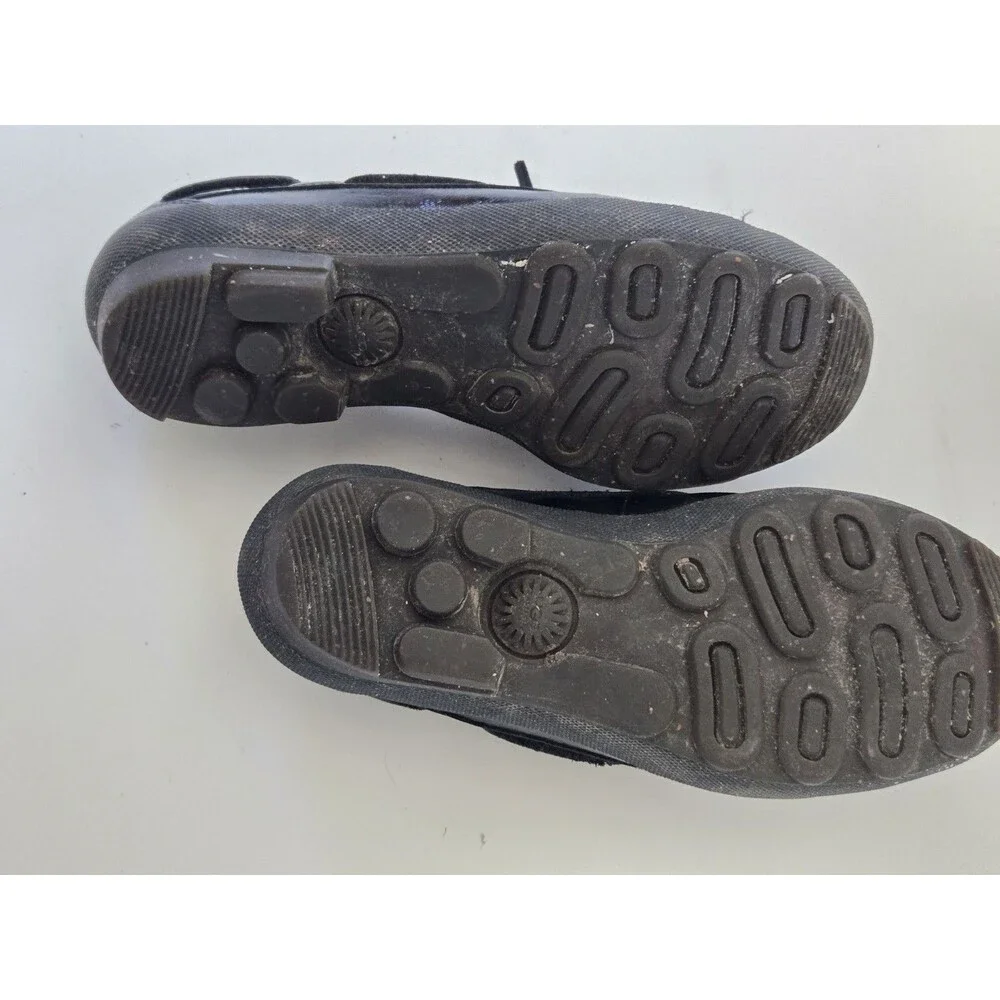 UGG Australia Shoes Womens 6.5 Black Patent Leather Shearling Duck Boat 1001768